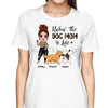 Rockin‘ The Dog Mom Life Leopard Walking Dog & Doll Girl Personalized Shirt