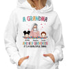 Grandma Grandkid Colorful Pattern Beautiful Thing Personalized Hoodie Sweatshirt