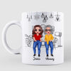 Posing Doll Mom And Daughter In House Background Personalized Mug