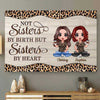 Leopard Wood Texture Besties Best Friends Personalized Horizontal Poster