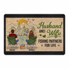 Fishing Couple Back View Personalized Doormat