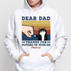 Thanks Dad For Putting Up With Us Fluffy Cat Punch Hand Personalized Hoodie Sweatshirt