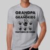 Handprints Grandpa And Kids Partners In Crime Personalized Shirt