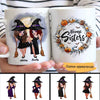 Pretty Best Friends Alway Sisters Halloween Wreath Personalized Mug