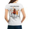 Fall Season Girl & Her Dog Back View Back Personalized Shirt