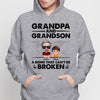 Grandpa Grandkid Bond Can‘t Be Broken Personalized Hoodie Sweatshirt