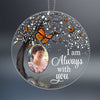 Butterflies Always With You Blossom Tree Memorial Custom Photo Personalized Acrylic Ornament