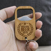 Professional Beer Taster Father‘s Day Gift For Dad Grandpa Wooden Bottle Opener Keychain