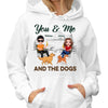 You Me & The Walking Dogs Doll Couple Sitting Camping Personalized Hoodie Sweatshirt