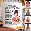 Pretty Woman Holding Dog You Are My Sanity Personalized Mug