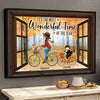 Window Fall Season Cat Mom Cycling Personalized Poster