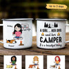 A Girl Her Dog Camper Beautiful Things Personalized Campfire Mug
