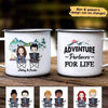 Adventure Partners For Life Chibi Couple Personalized Campfire Mug