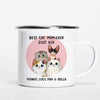 Best Cat Mom Cat Dad Ever Fluffy Cats Personalized Campfire Mug