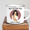 Best Cat Mom Ever Hugging Cat Personalized Campfire Mug