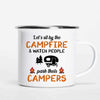 Camping Couple Watch People Park Their Campers Personalized Campfire Mug