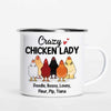 Crazy Chicken Lady Personalized Campfire Mug