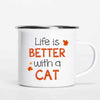 Fall Season Life Is Better With A Cat Personalized Campfire Mug