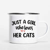 Just A Girl Loves Her Cats Personalized Campfire Mug