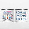 Stick Figure Camping Partners For Life Personalized Campfire Mug