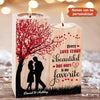 Beautiful Love Story Couple Personalized Candle Holder