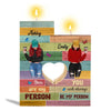 Bestie Colorful Wooden Texture Personalized Candle Holder