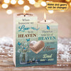 Blue Butterfly In Heaven Memorial Personalized Candle Holder