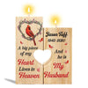 Cardinal A Big Piece Of My Heart Memorial Personalized Candle Holder