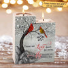 Cardinals Blossom Tree Dad Mom Memorial Personalized Candle Holder