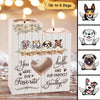 Dogs Pet Memorial Floral Ribbon Personalized Candle Holder