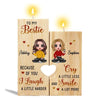 Doll Besties Sitting Personalized Candle Holder