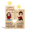 Doll Couple Sitting Gift For Him For Her Personalized Candle Holder