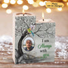 Hummingbird Always With You Blossom Tree Memorial Personalized Candle Holder