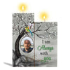 Hummingbird Always With You Blossom Tree Memorial Personalized Candle Holder