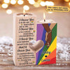LGBT Couple I Choose You Personalized Candle Holder