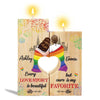 Our Love Story Rainbow Two Women LGBT Couple Personalized Candle Holder