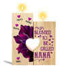 Purple Half Flower Blessed To Be Called Personalized Candle Holder