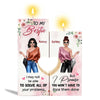 Standing Fashion Besties Personalized Candle Holder