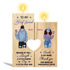 To My Best Friends Boy And Girl Personalized Candle Holder