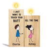 Touch Your Butt All The Time Couple Personalized Candle Holder