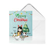 A Girl And Her Cats Christmas Personalized Postcard