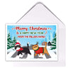 Cats Crossing Road Christmas Personalized Postcard