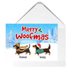 Dachshund Christmas Merry Woofmas Personalized Postcard