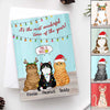 Funny Grumpy Fluffy Cats Most Wonderful Time Christmas Personalized Postcard