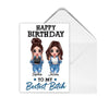 Happy Birthday Funny Gift Besties Best Friend BFF Personalized Postcard