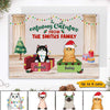 Meowy Catmas Fluffy Cats Christmas Personalized Postcard