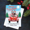 Merry Christmas From Couple And Their Dogs Personalized Postcard