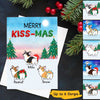 Merry Kiss-mass Corgi Christmas Dogs Personalized Postcard