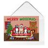 Merry Woofmas Dogs On Sofa Christmas Personalized Postcard