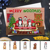 Merry Woofmas Dogs On Sofa Christmas Personalized Postcard